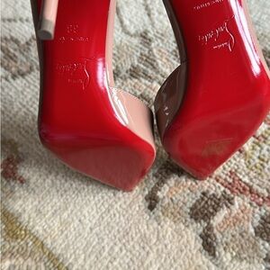 Christian Louboutin Beige and Red Heels
